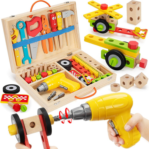 Kids wooden tools set - kids,